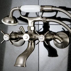 New Essex Wall Mount Clawfoot Tub Filler with Hand Shower Tub & Shower Sets|Tub Faucets