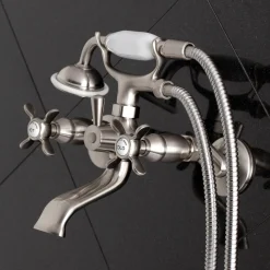 New Essex Wall Mount Clawfoot Tub Filler with Hand Shower Tub & Shower Sets|Tub Faucets