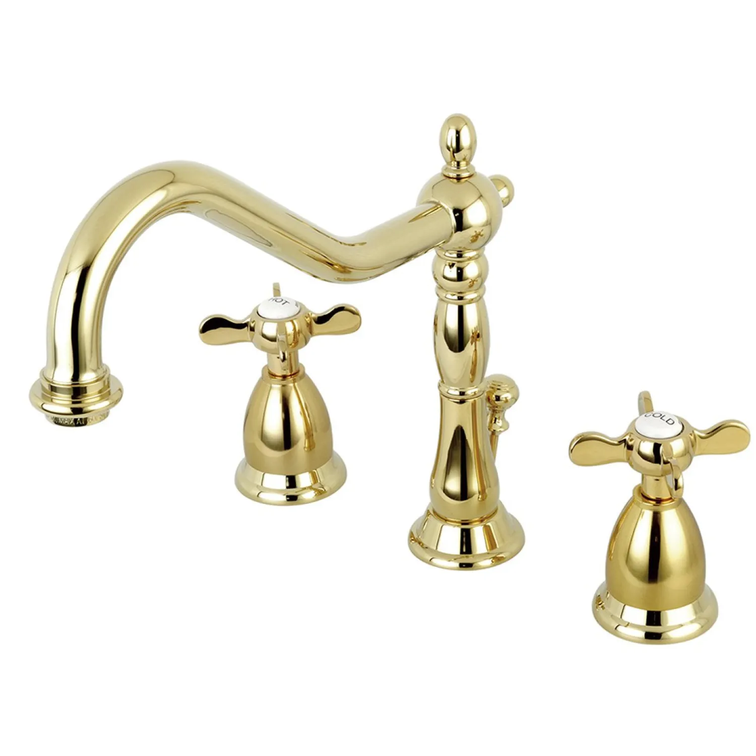 Clearance Essex Widespread Lavatory Faucet with Brass Pop-up and Cross Handles 8" Widespread
