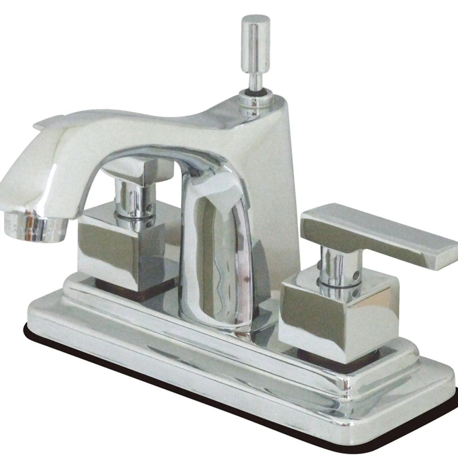 Clearance Executive Two Handle Deck Mount 4" Centerset Lavatory Faucet with Brass Pop-up 4" Center Set