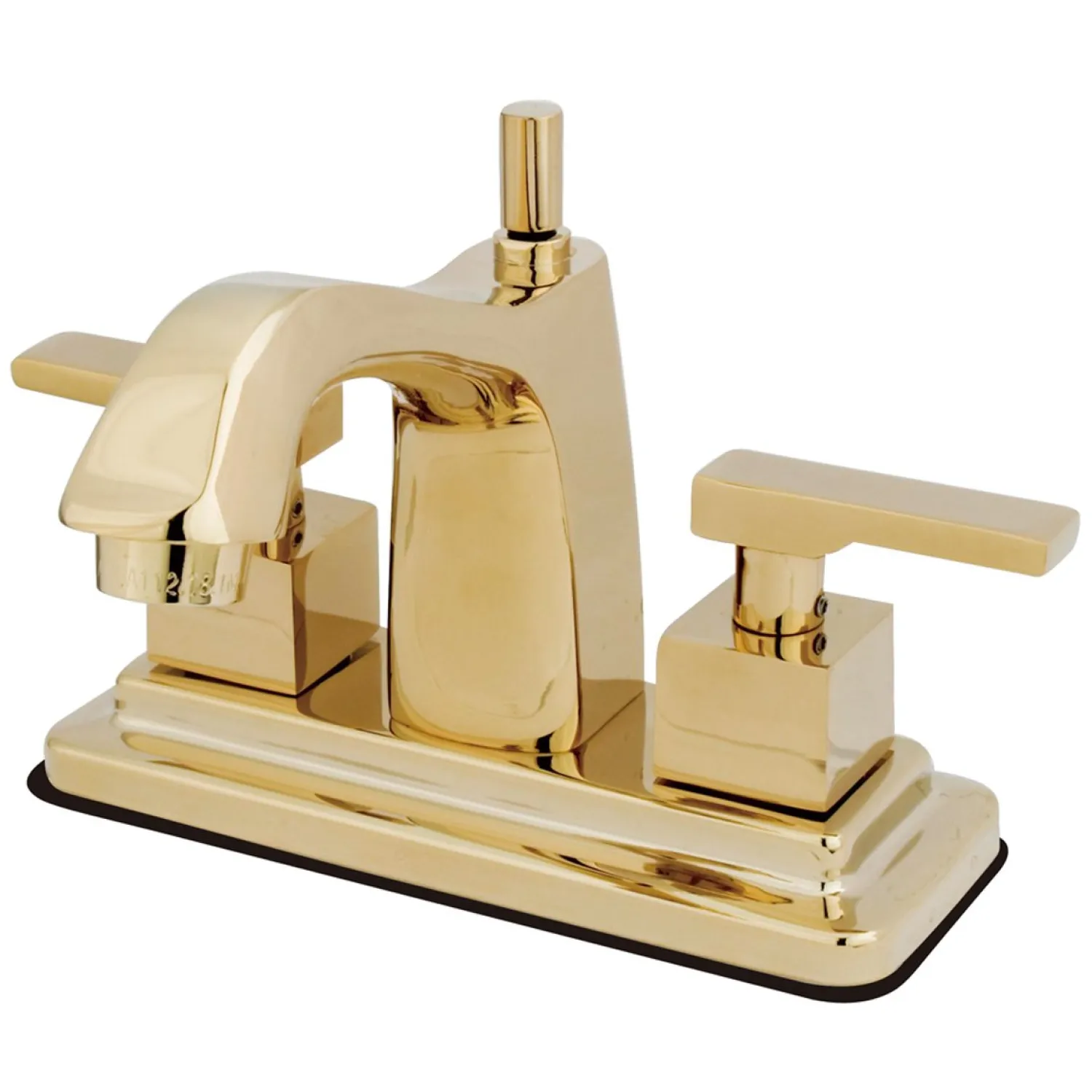 Clearance Executive Two Handle Deck Mount 4" Centerset Lavatory Faucet with Brass Pop-up 4" Center Set