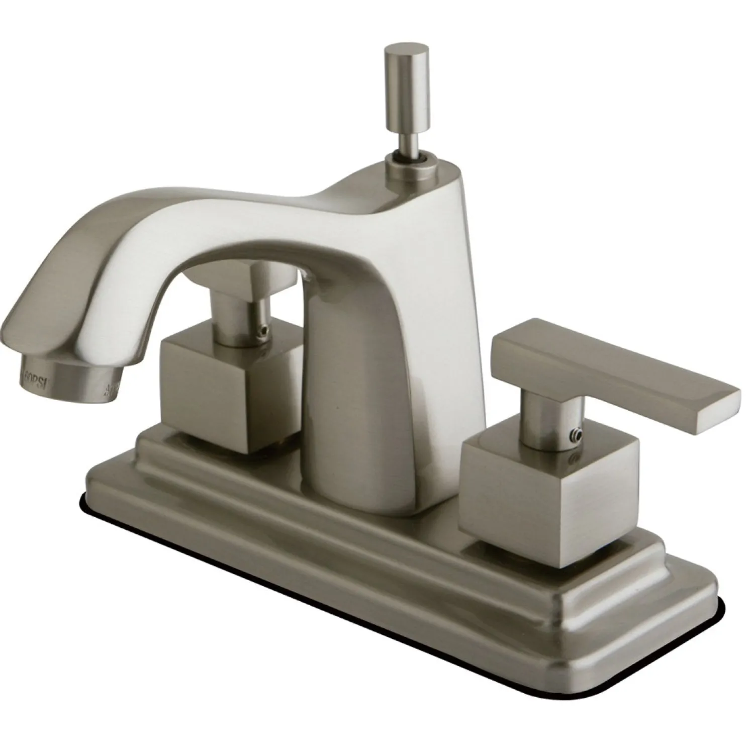 Clearance Executive Two Handle Deck Mount 4" Centerset Lavatory Faucet with Brass Pop-up 4" Center Set
