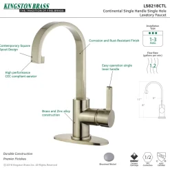 Discount Fauceture Continental Single-Handle Bathroom Faucet Single Hole|4