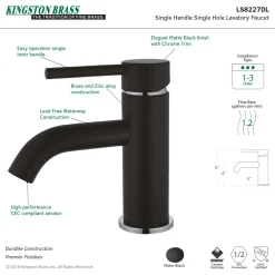 Online Fauceture Concord Single-Handle Monoblock Bathroom Faucet Single Hole