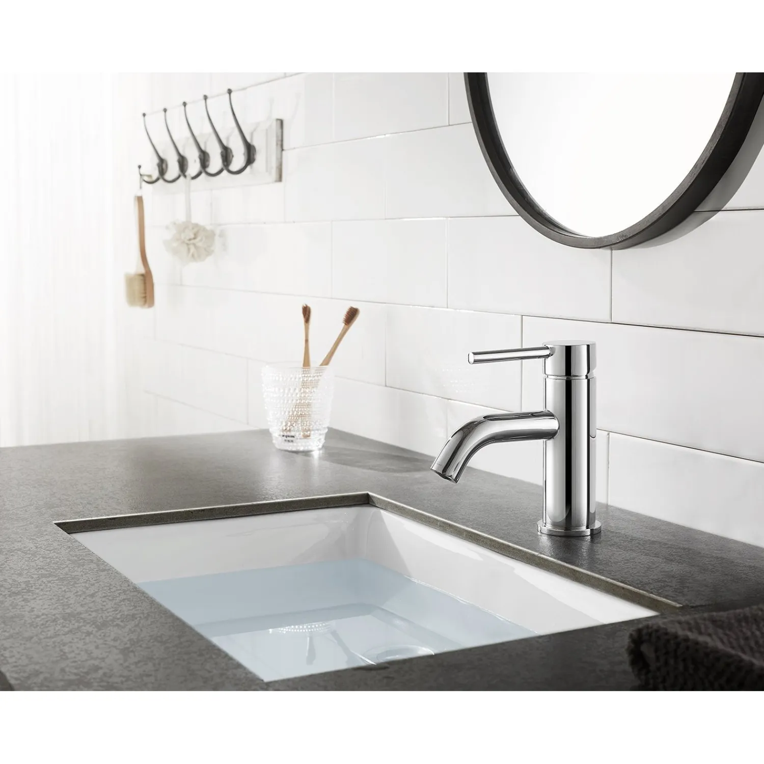 Online Fauceture Concord Single-Handle Monoblock Bathroom Faucet Single Hole