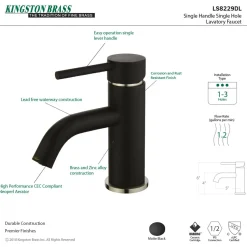 Online Fauceture Concord Single-Handle Monoblock Bathroom Faucet Single Hole