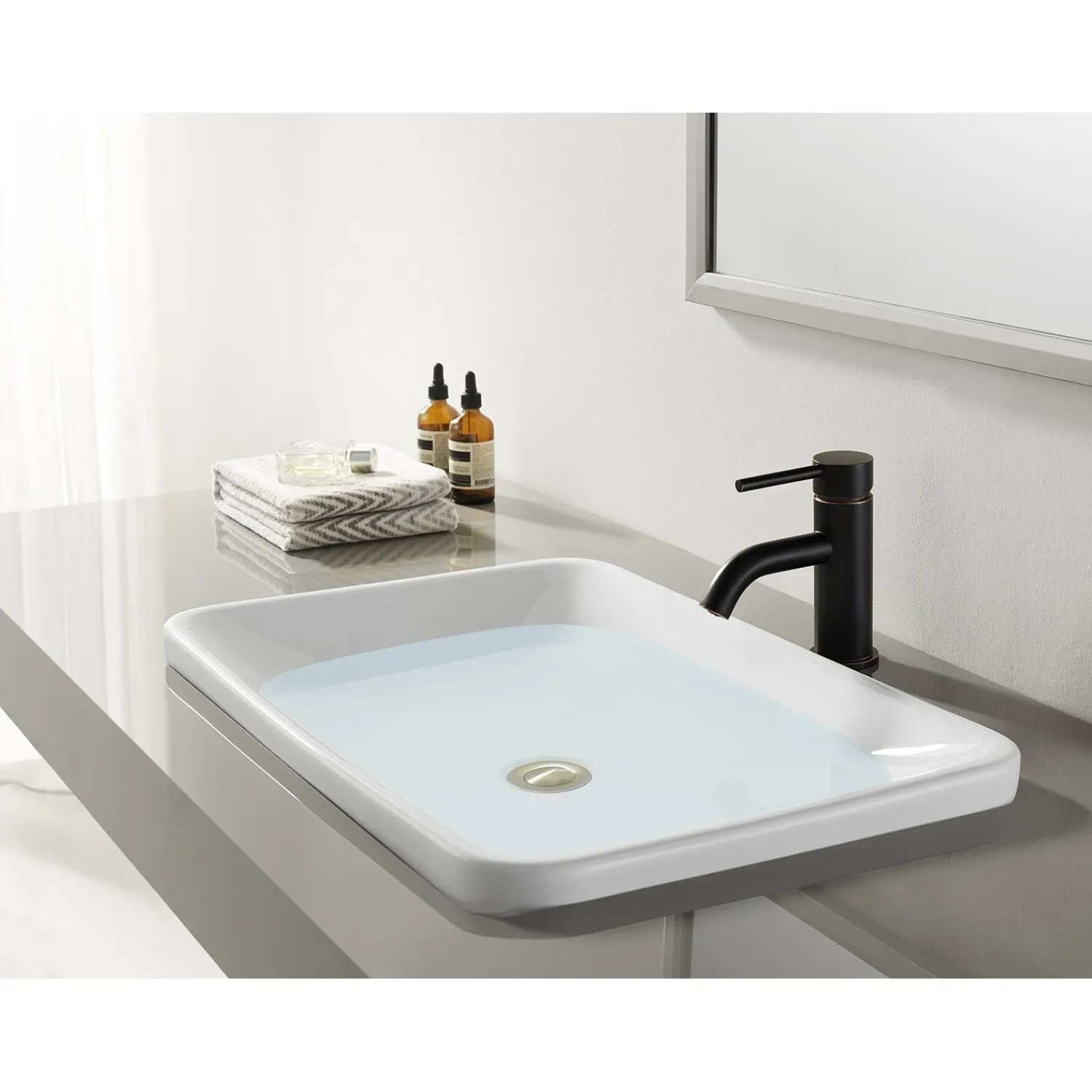 Online Fauceture Concord Single-Handle Monoblock Bathroom Faucet Single Hole