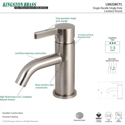 Best Fauceture Continental Single-Handle Single Hole Bathroom Faucet Single Hole
