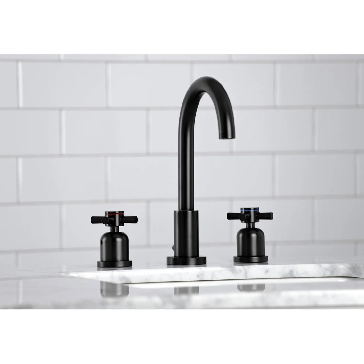 Clearance Fauceture Concord Widespread Cross-Handle Bathroom Faucet 8" Widespread