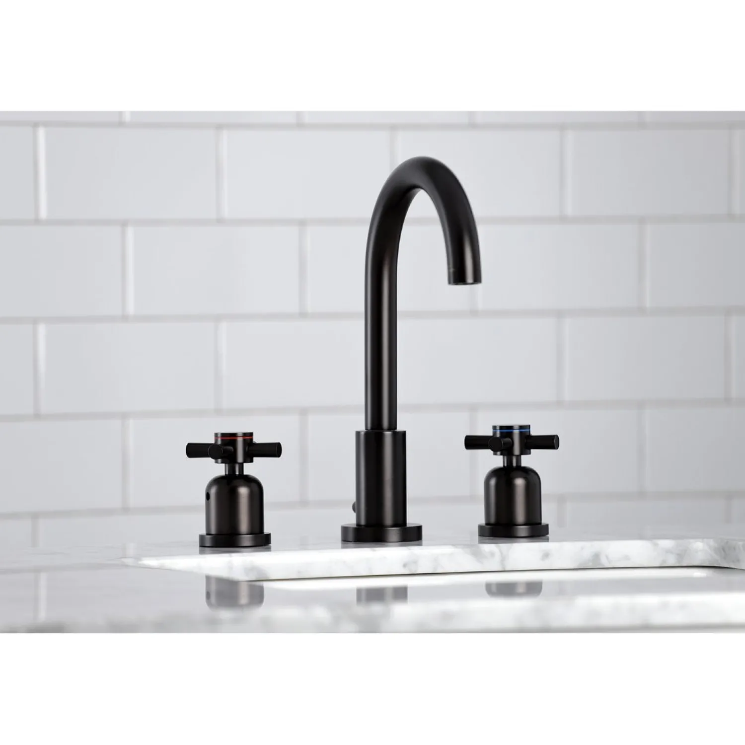 Clearance Fauceture Concord Widespread Cross-Handle Bathroom Faucet 8" Widespread