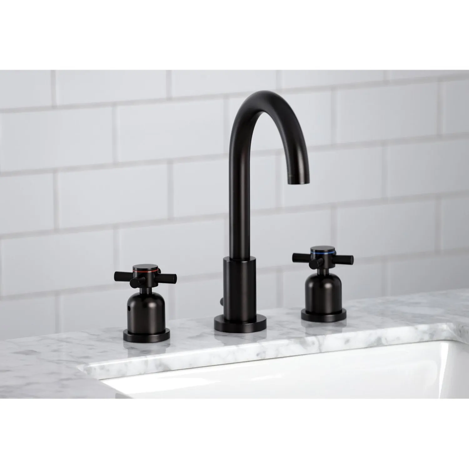 Clearance Fauceture Concord Widespread Cross-Handle Bathroom Faucet 8" Widespread