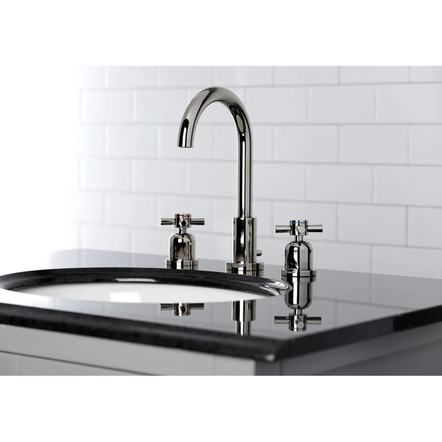 Clearance Fauceture Concord Widespread Cross-Handle Bathroom Faucet 8" Widespread
