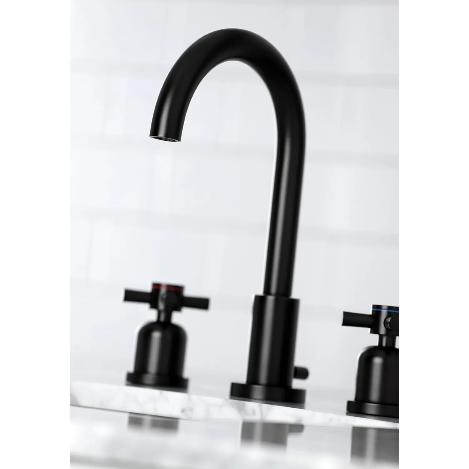 Clearance Fauceture Concord Widespread Cross-Handle Bathroom Faucet 8" Widespread
