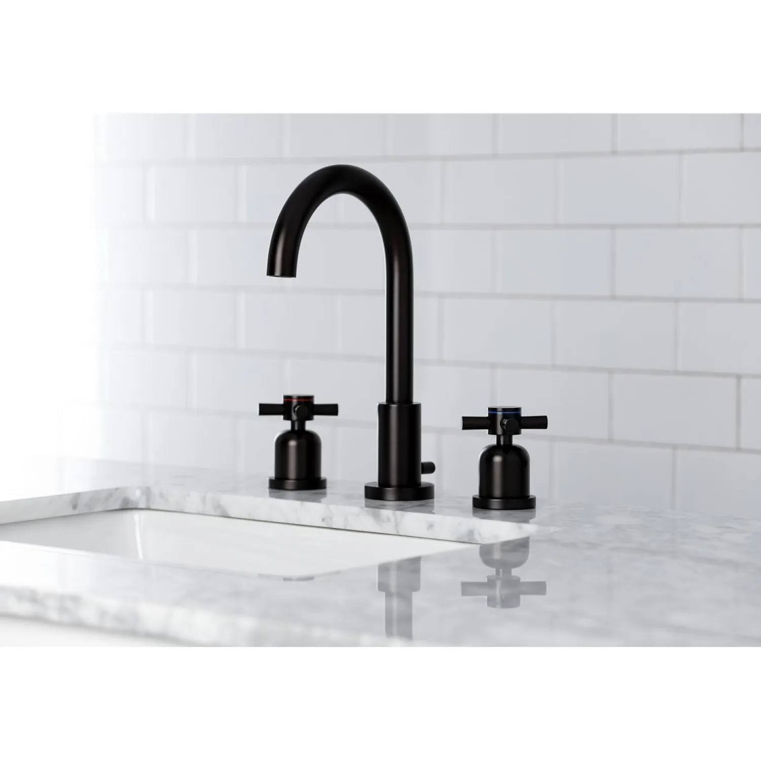 Clearance Fauceture Concord Widespread Cross-Handle Bathroom Faucet 8" Widespread