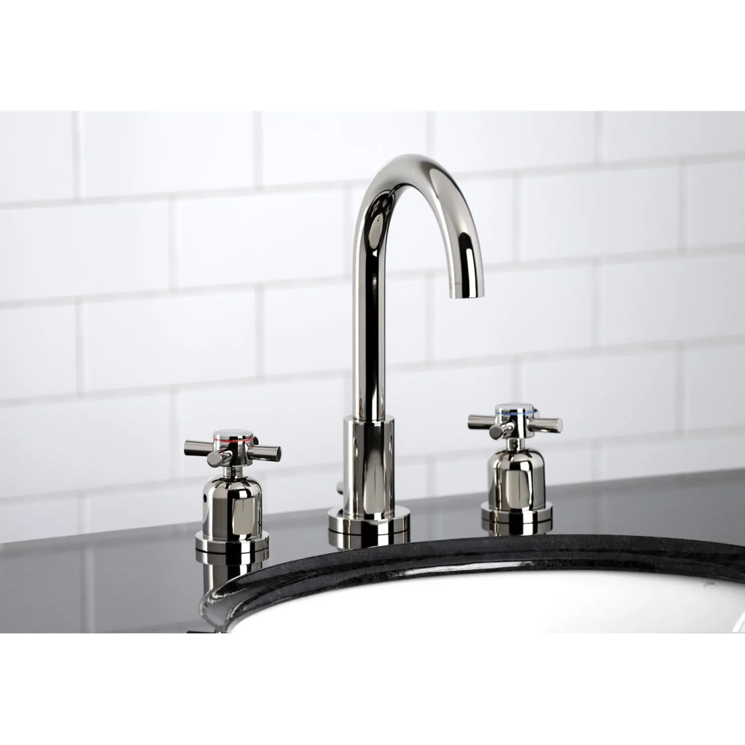 Clearance Fauceture Concord Widespread Cross-Handle Bathroom Faucet 8" Widespread