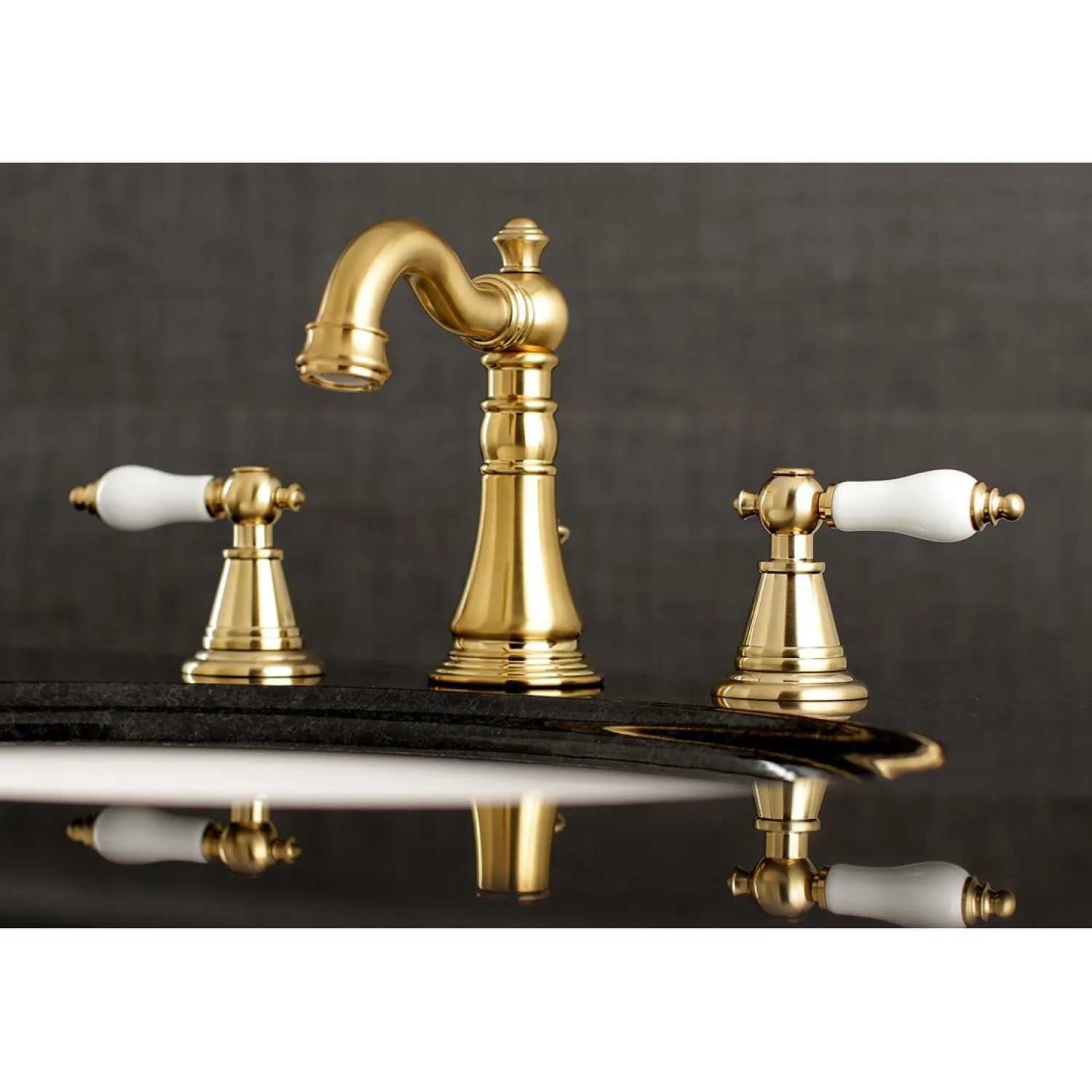 Sale Fauceture English Classic 3-Hole Widespread Bathroom Faucet 8" Widespread