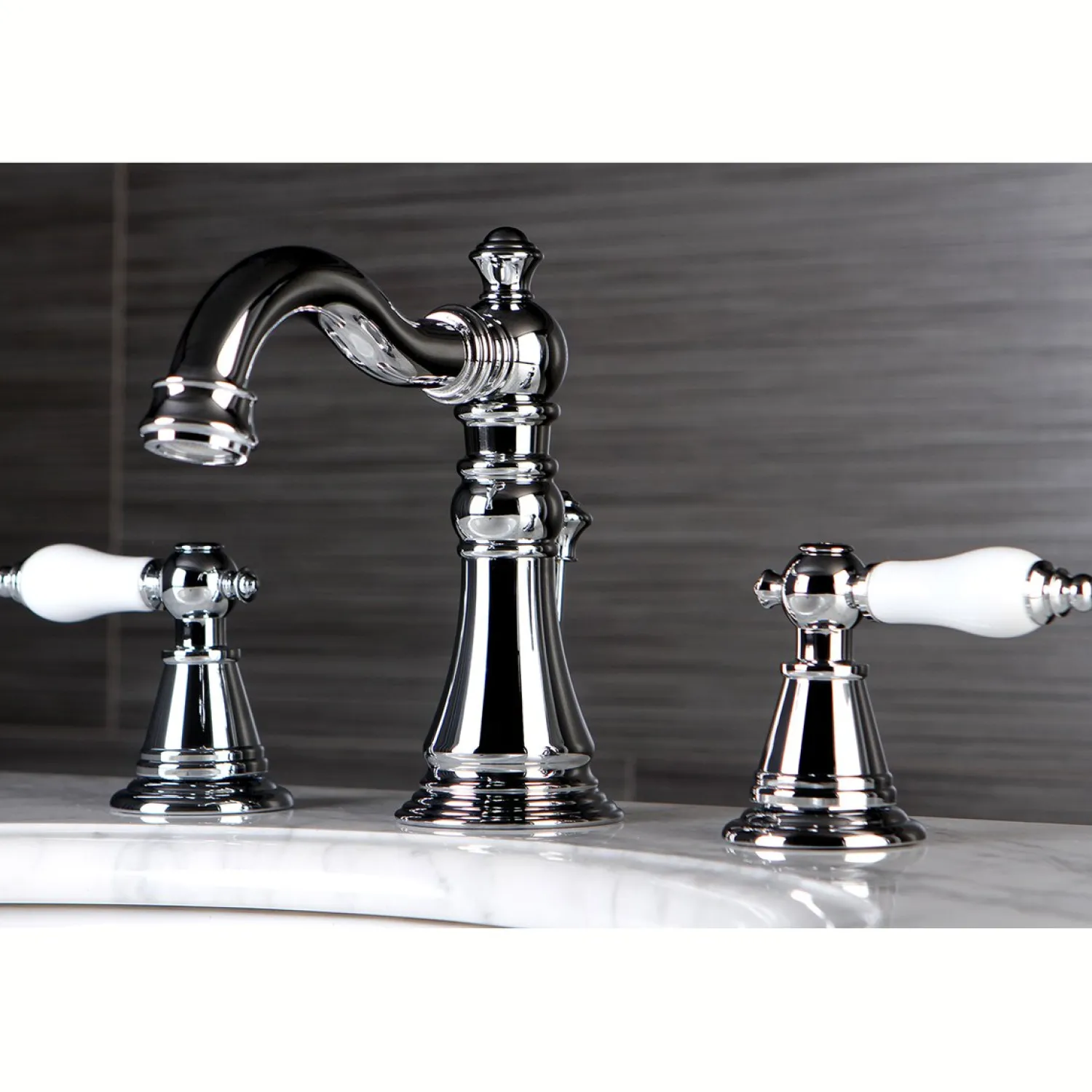 Sale Fauceture English Classic 3-Hole Widespread Bathroom Faucet 8" Widespread