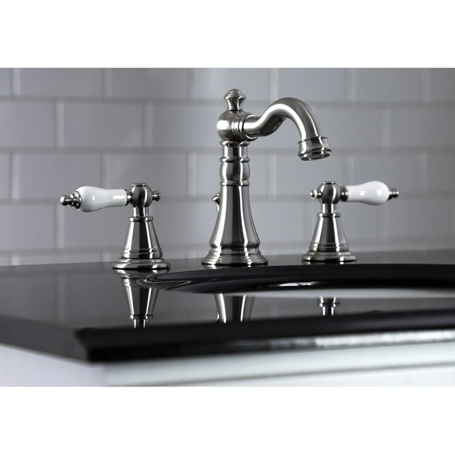 Sale Fauceture English Classic 3-Hole Widespread Bathroom Faucet 8" Widespread