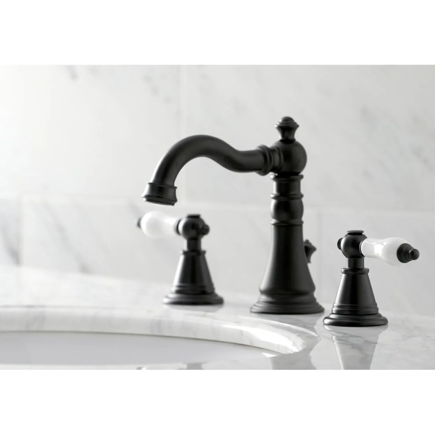 Sale Fauceture English Classic 3-Hole Widespread Bathroom Faucet 8" Widespread
