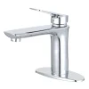 Outlet Fauceture Frankfurt Single-Handle Bathroom Faucet with Deck Plate and Drain Single Hole
