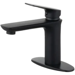 Outlet Fauceture Frankfurt Single-Handle Bathroom Faucet with Deck Plate and Drain Single Hole
