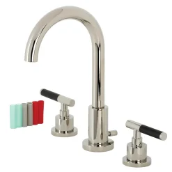 Online Fauceture FSC892XCKL-P Kaiser Widespread Bathroom Faucet with Brass Pop-Up 8" Widespread