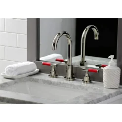Online Fauceture FSC892XCKL-P Kaiser Widespread Bathroom Faucet with Brass Pop-Up 8