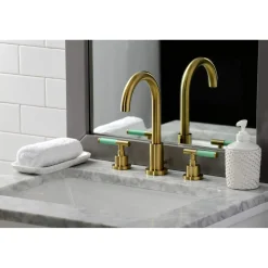 Online Fauceture FSC892XCKL-P Kaiser Widespread Bathroom Faucet with Brass Pop-Up 8