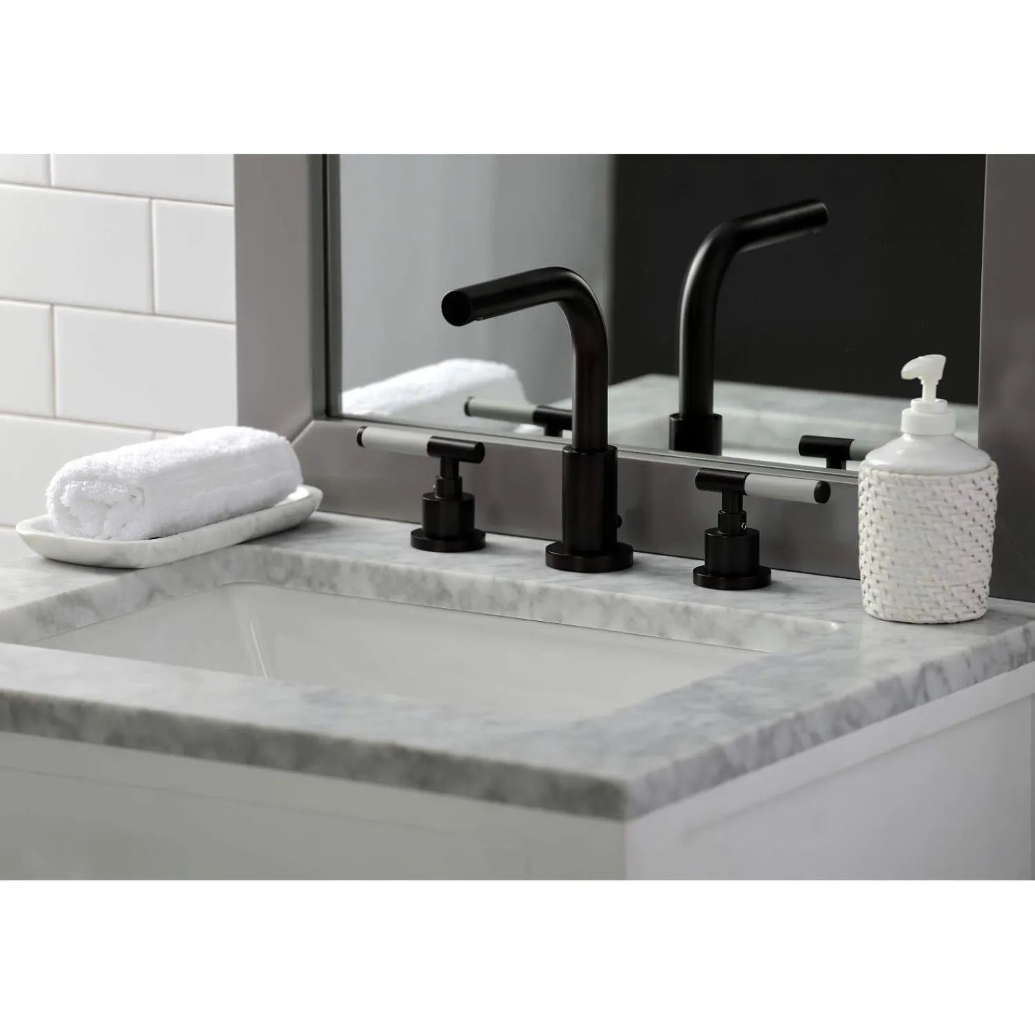 Sale Fauceture FSC895XCKL-P Kaiser Widespread Bathroom Faucet with Brass Pop-Up 8" Widespread