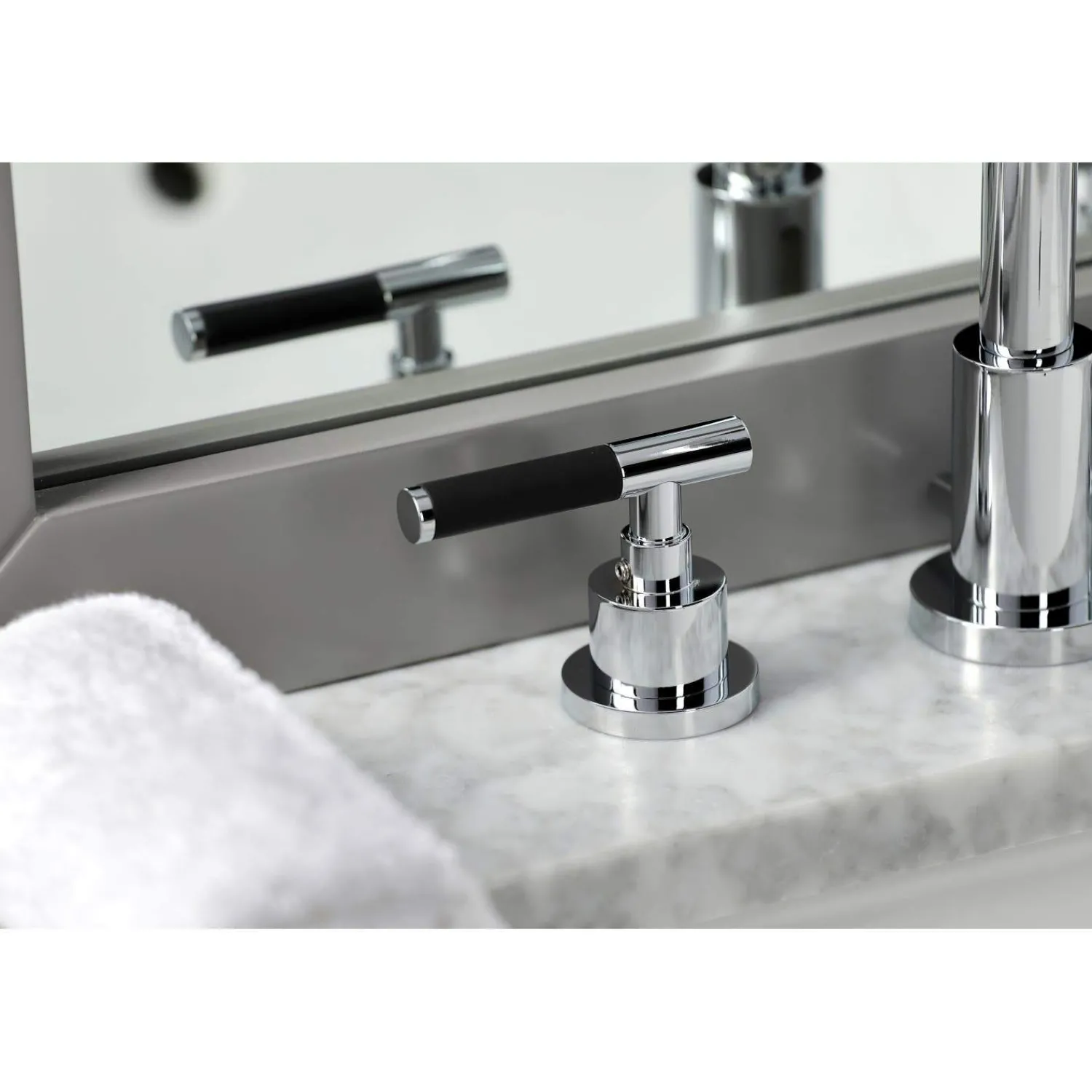 Sale Fauceture FSC895XCKL-P Kaiser Widespread Bathroom Faucet with Brass Pop-Up 8" Widespread