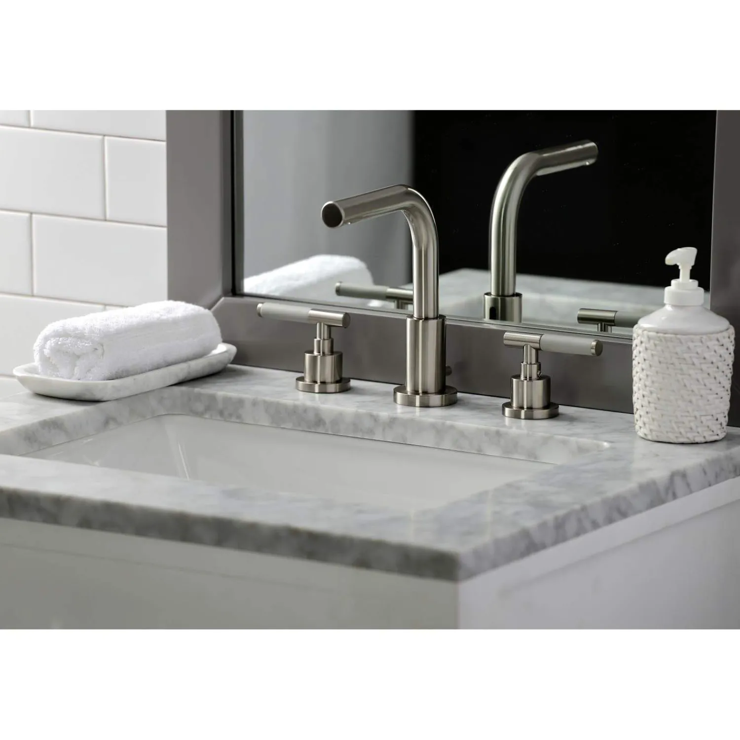 Sale Fauceture FSC895XCKL-P Kaiser Widespread Bathroom Faucet with Brass Pop-Up 8" Widespread
