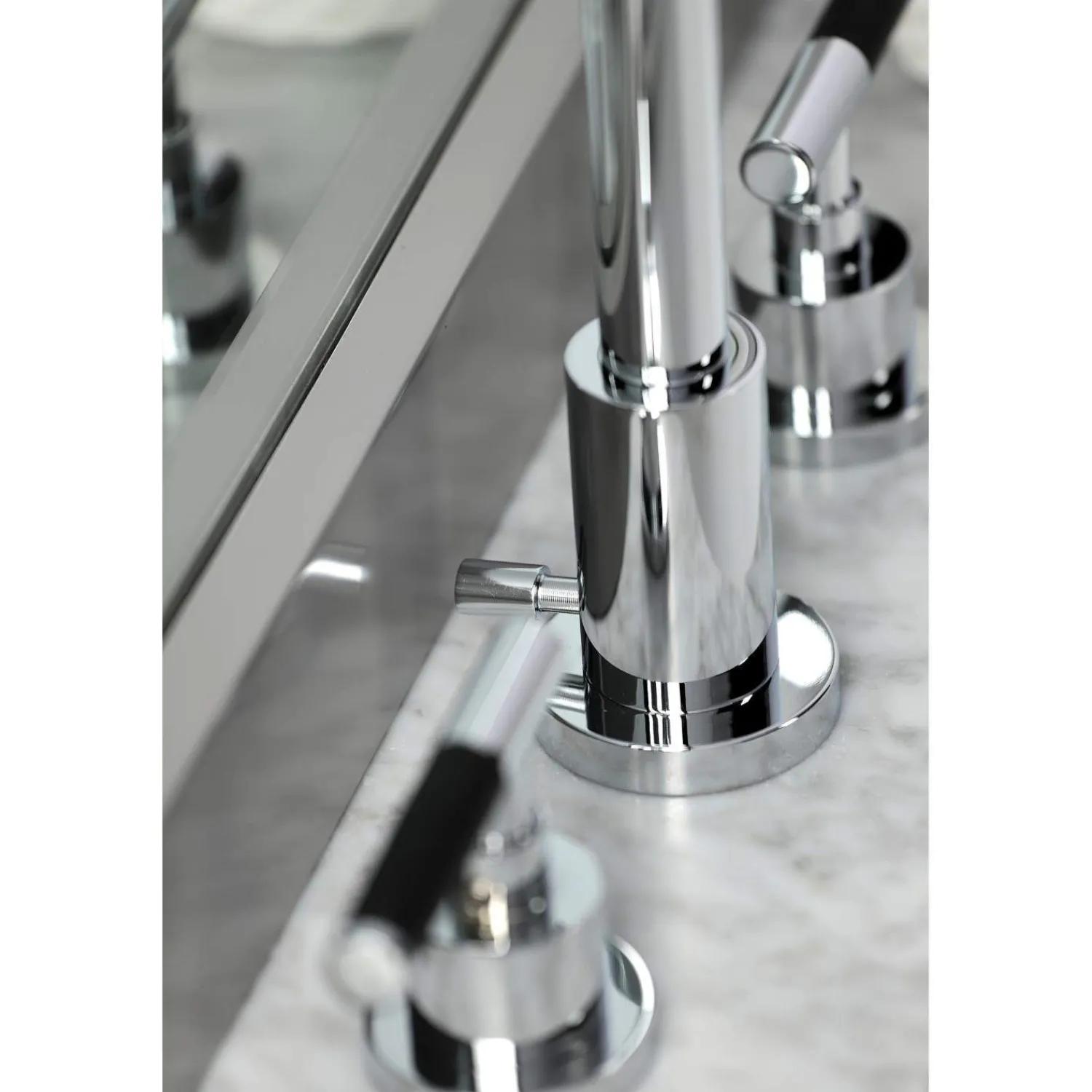 Sale Fauceture FSC895XCKL-P Kaiser Widespread Bathroom Faucet with Brass Pop-Up 8" Widespread