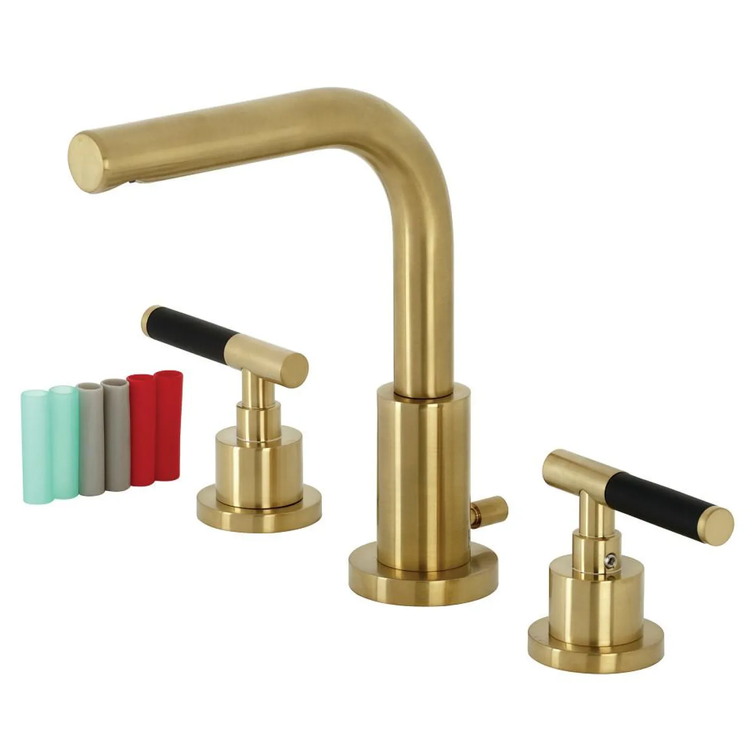Sale Fauceture FSC895XCKL-P Kaiser Widespread Bathroom Faucet with Brass Pop-Up 8" Widespread