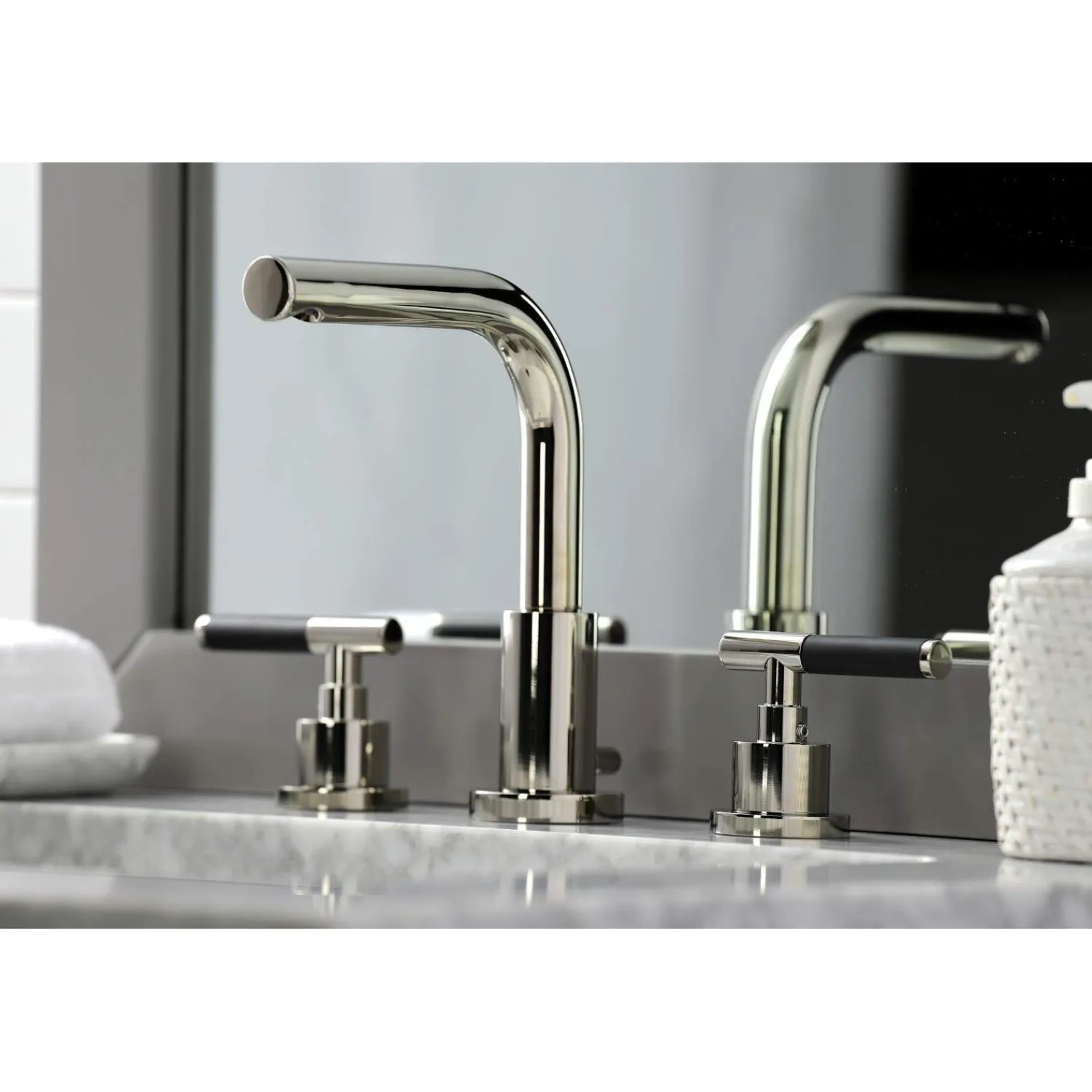 Sale Fauceture FSC895XCKL-P Kaiser Widespread Bathroom Faucet with Brass Pop-Up 8" Widespread