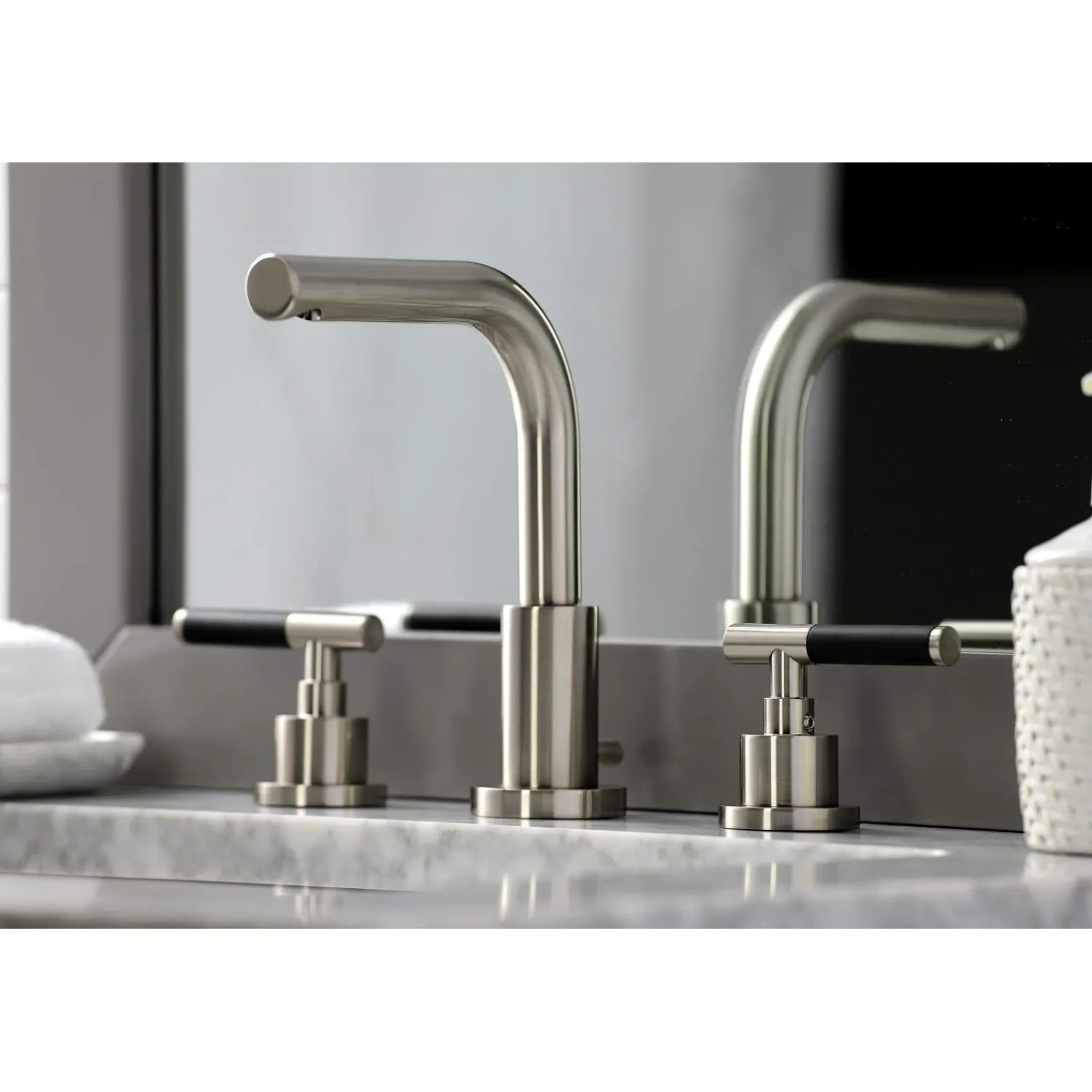 Sale Fauceture FSC895XCKL-P Kaiser Widespread Bathroom Faucet with Brass Pop-Up 8" Widespread