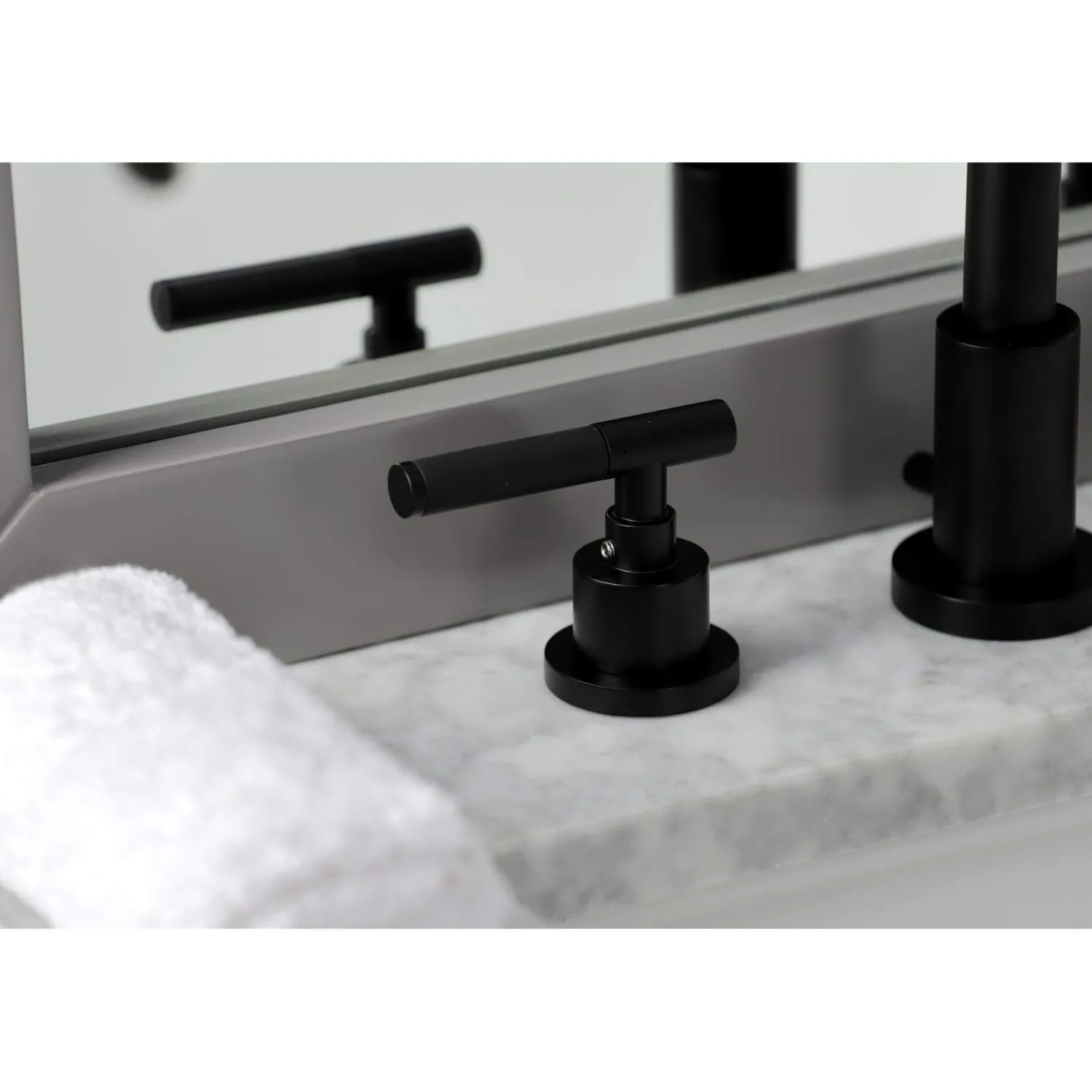 Sale Fauceture FSC895XCKL-P Kaiser Widespread Bathroom Faucet with Brass Pop-Up 8" Widespread