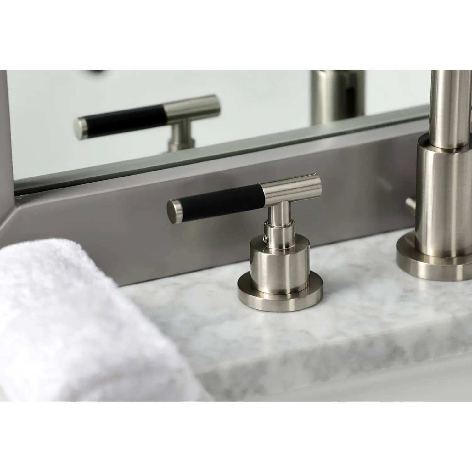 Sale Fauceture FSC895XCKL-P Kaiser Widespread Bathroom Faucet with Brass Pop-Up 8" Widespread
