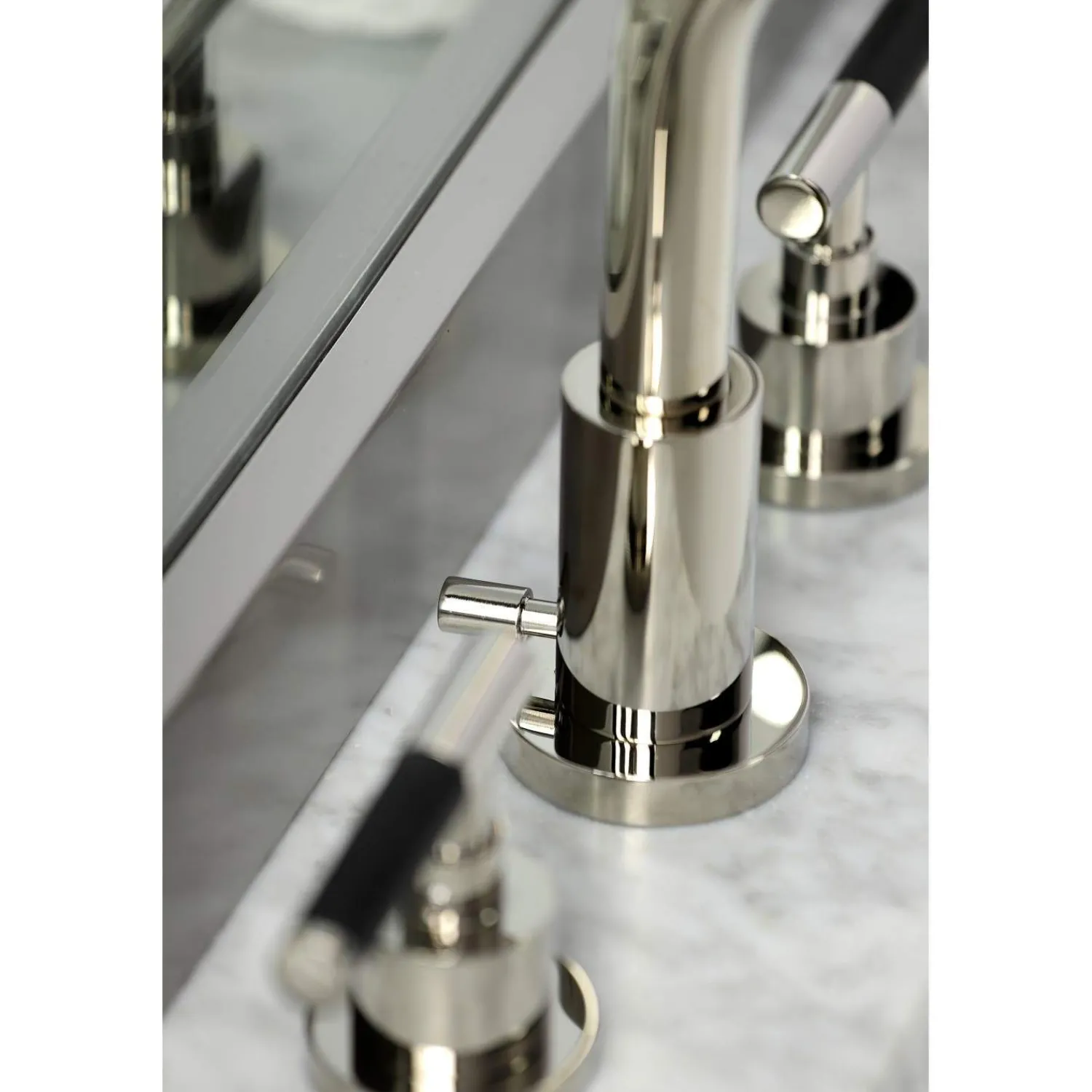 Sale Fauceture FSC895XCKL-P Kaiser Widespread Bathroom Faucet with Brass Pop-Up 8" Widespread