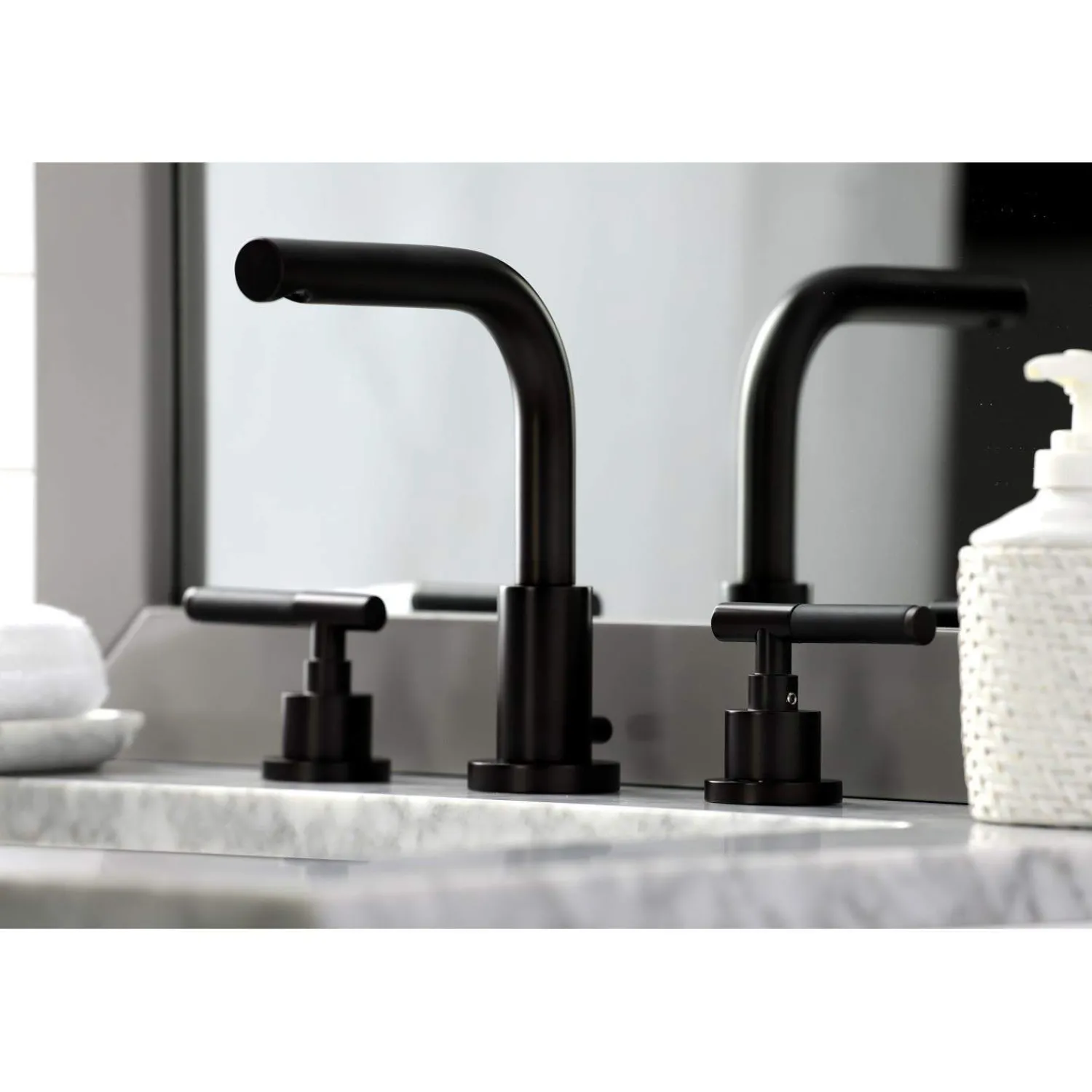 Sale Fauceture FSC895XCKL-P Kaiser Widespread Bathroom Faucet with Brass Pop-Up 8" Widespread