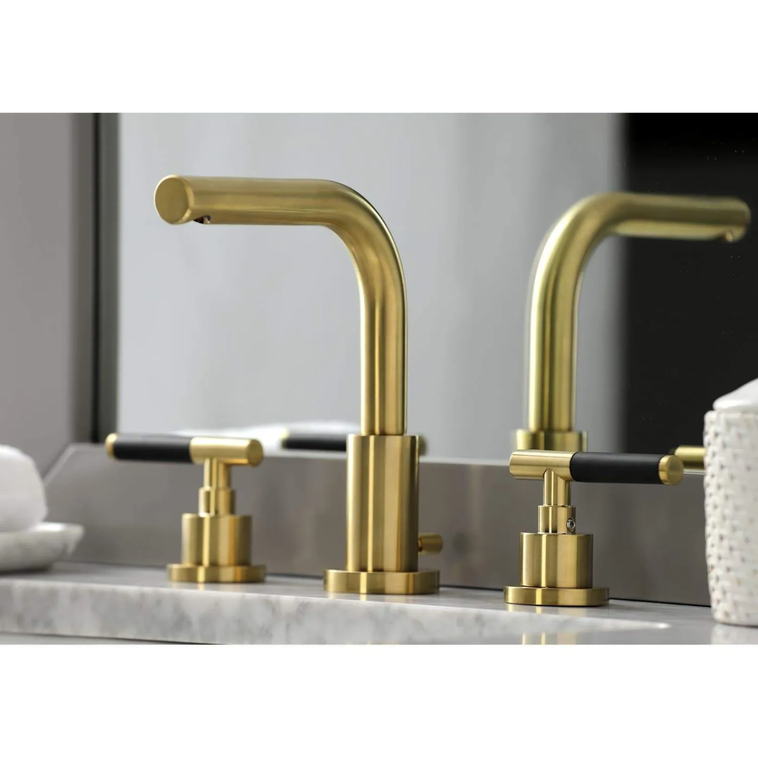 Sale Fauceture FSC895XCKL-P Kaiser Widespread Bathroom Faucet with Brass Pop-Up 8" Widespread