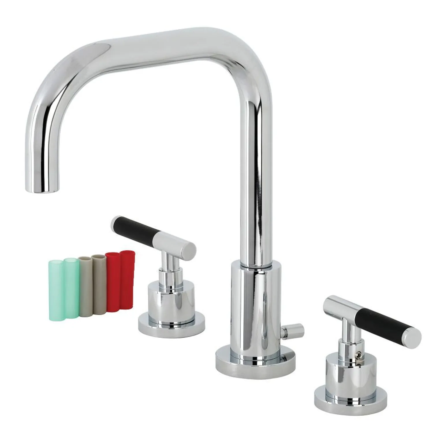 Outlet Fauceture FSC893XCKL-P Kaiser Widespread Bathroom Faucet with Brass Pop-Up 8" Widespread