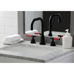 Outlet Fauceture FSC893XCKL-P Kaiser Widespread Bathroom Faucet with Brass Pop-Up 8
