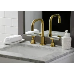 Outlet Fauceture FSC893XCKL-P Kaiser Widespread Bathroom Faucet with Brass Pop-Up 8