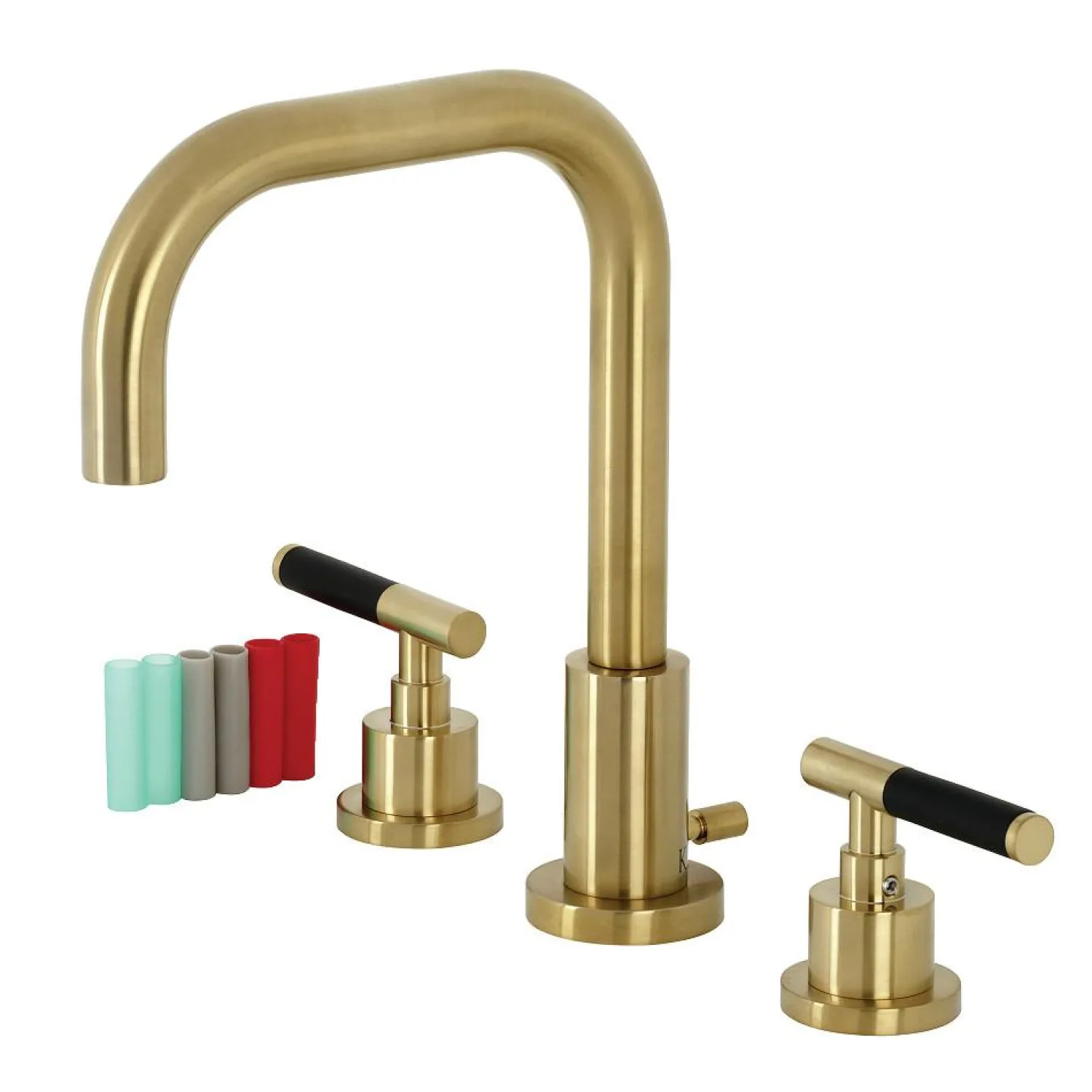 Outlet Fauceture FSC893XCKL-P Kaiser Widespread Bathroom Faucet with Brass Pop-Up 8" Widespread