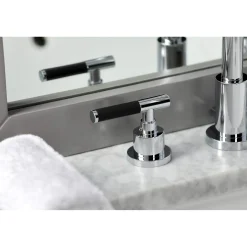 Outlet Fauceture FSC893XCKL-P Kaiser Widespread Bathroom Faucet with Brass Pop-Up 8
