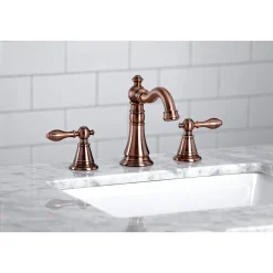 Sale Fauceture FSC197ALAC English Classic Widespread Bathroom Faucet, Antique Copper 8" Widespread