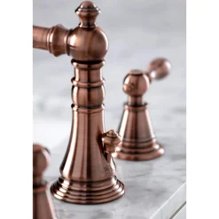 Sale Fauceture FSC197ALAC English Classic Widespread Bathroom Faucet, Antique Copper 8" Widespread