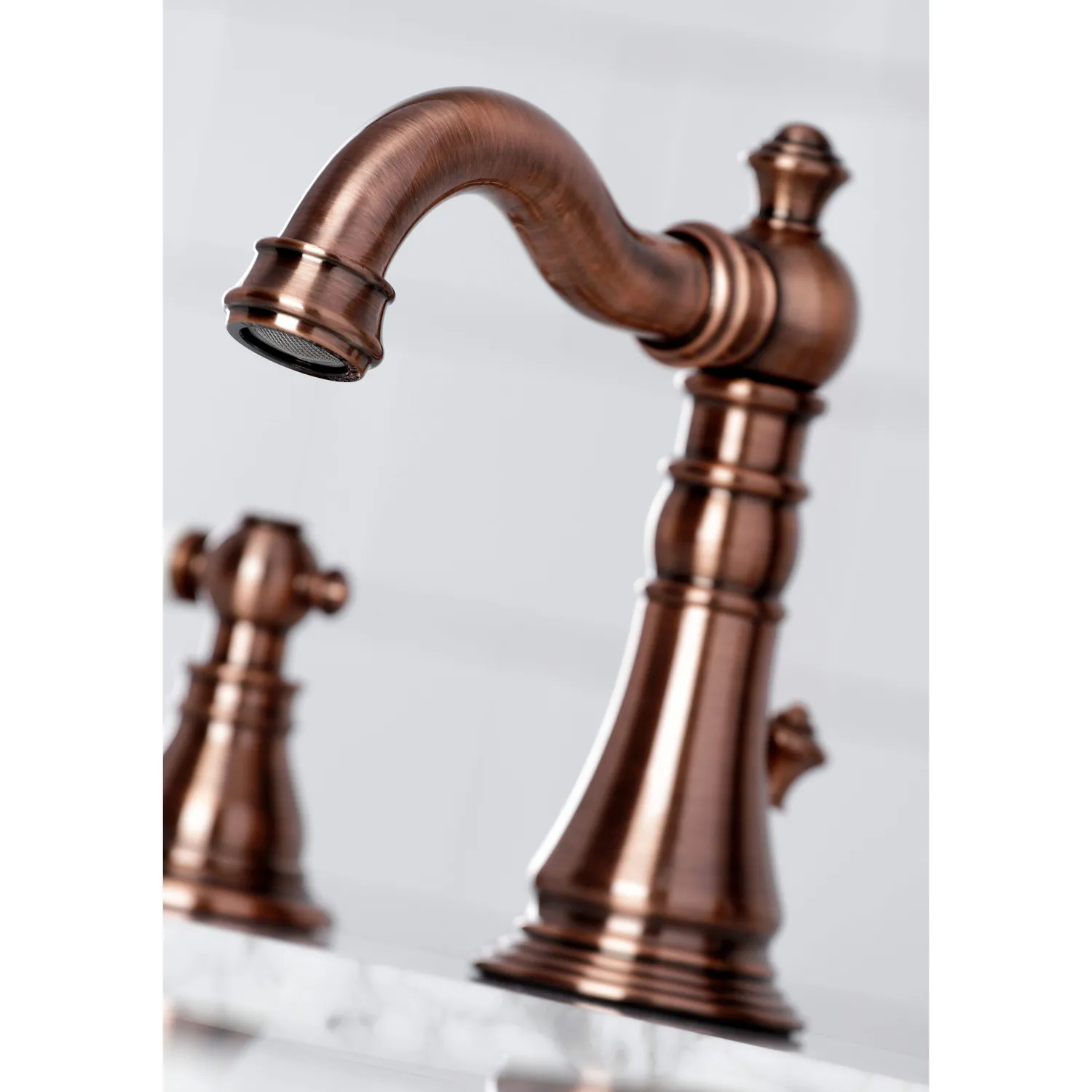 New Fauceture FSC197APLAC American Patriot Widespread Bathroom Faucet, Antique Copper 8" Widespread