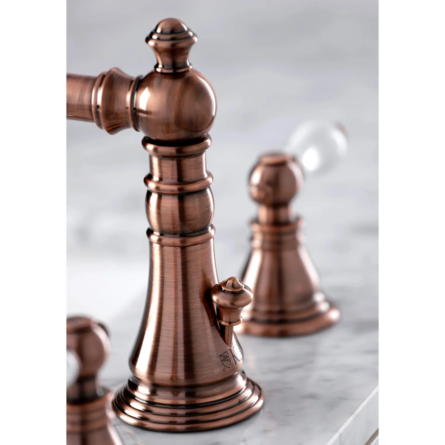 New Fauceture FSC197APLAC American Patriot Widespread Bathroom Faucet, Antique Copper 8" Widespread
