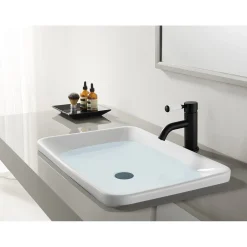 Hot Fauceture Paris Single-Handle Bathroom Faucet with Drain and Deck Plate Single Hole